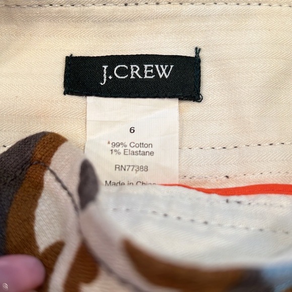 J. Crew-98% Cotton-Mod Print Mini Skirt-Sz 6 - Picture 5 of 5
